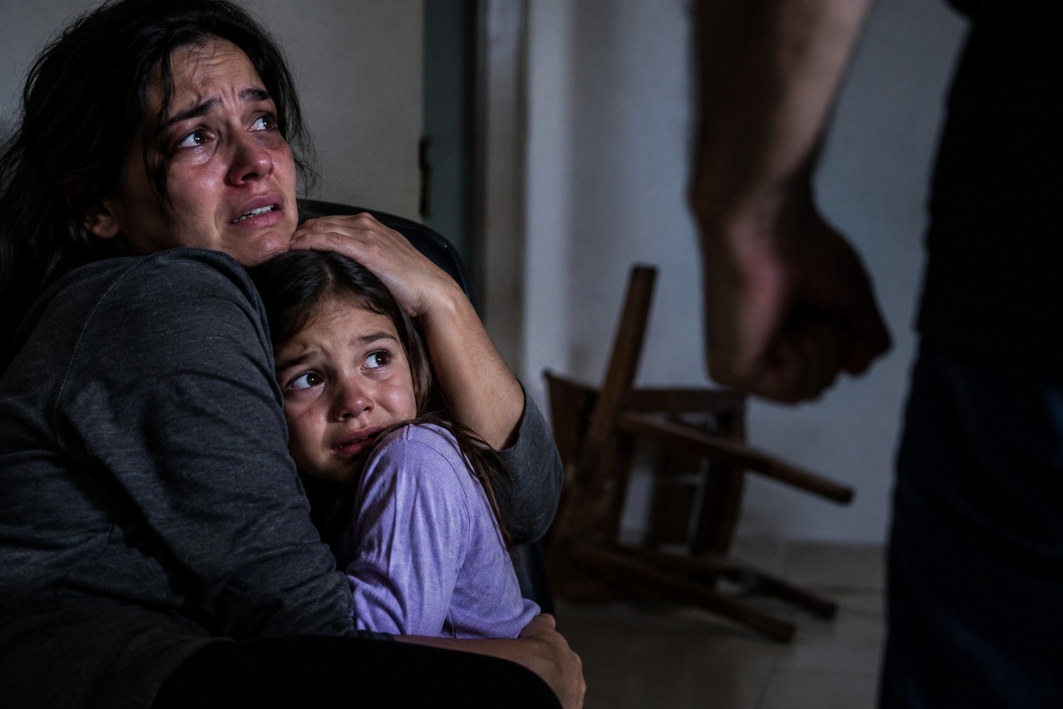 Pai é preso acusado de socar e dar cadeiradas em esposa e filha